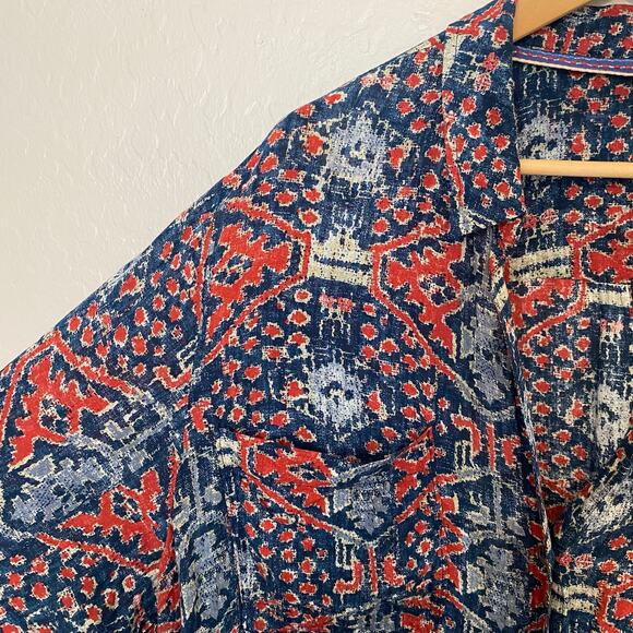 Pilcro Anthropologie Leilani Button Up Top Blouse Womens Size 3X Boho Western - Picture 3 of 4